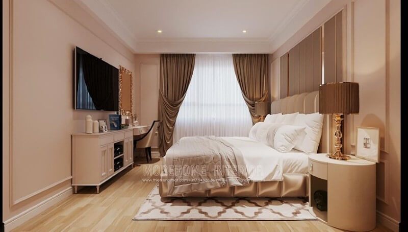 Thiết kế nội thất phòng ngủ chung cư sang trọng