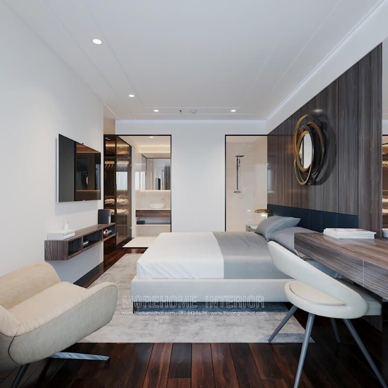 Gương trang trí được coi là điểm nhấn thêm cho không gian phòng khách thêm đẹp và ấn tượng hơn