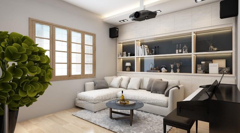 Sofa L kiểu dáng đơn giản, dễ dàng vệ sinh cho phòng khách