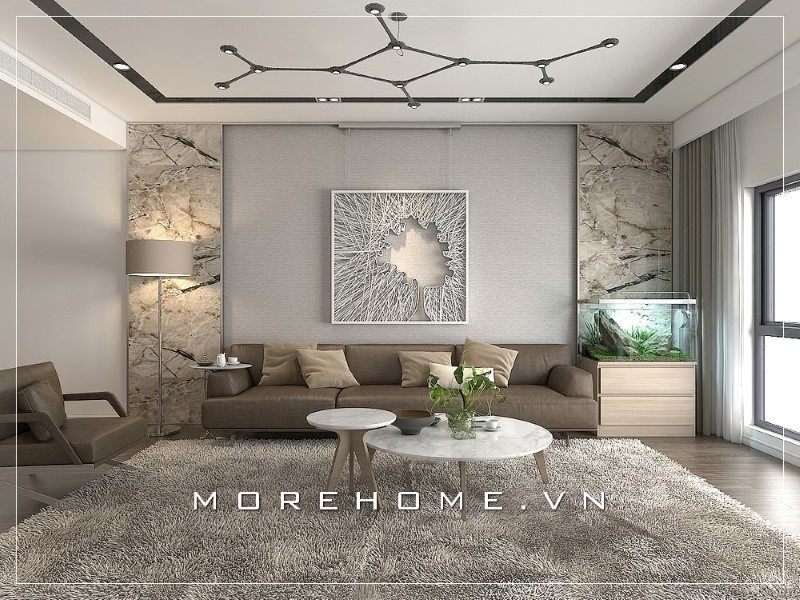 Bộ sofa có gam màu trầm với phong cách hiện đại sẽ làm cho căn phòng trở nên trẻ trung và ấn tượng khi bước chân vào.
