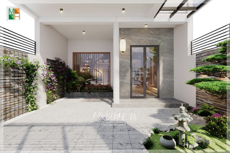 Thiết kế một không gian sống với đầy đủ những sắc màu xanh của cây, lá, màu sắc của những loài hoa tạo nên nghệ thuật thẩm mỹ cao cho không gian