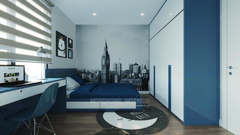 Thiết kế phòng ngủ cho căn hộ hiện đại.